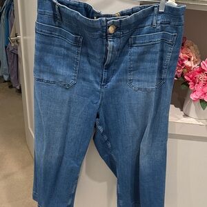 Anthropologie Blue Cropped Jeans
